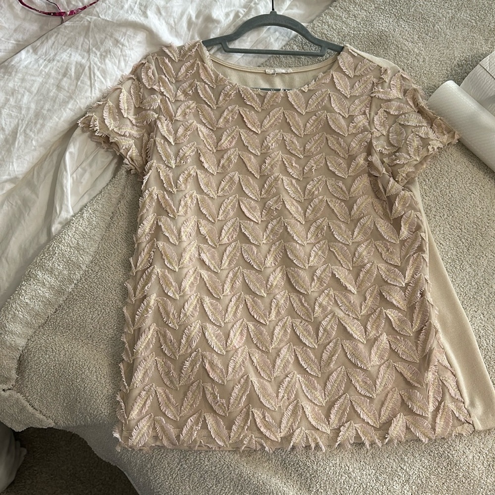 Anthropologie light pink top